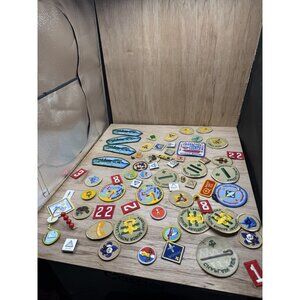 Vintage Boy Scout Badge Patch slider  Pin Lot